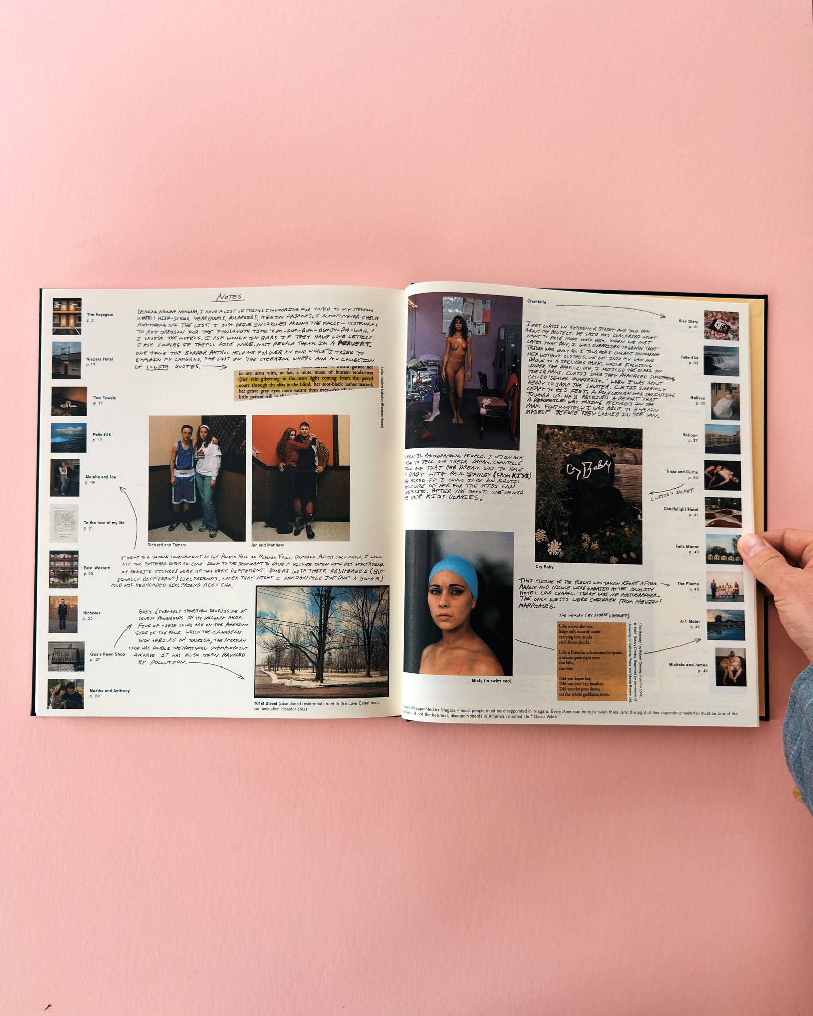 Classic photo book Niagara by Alec Soth. Made with large format film photography.